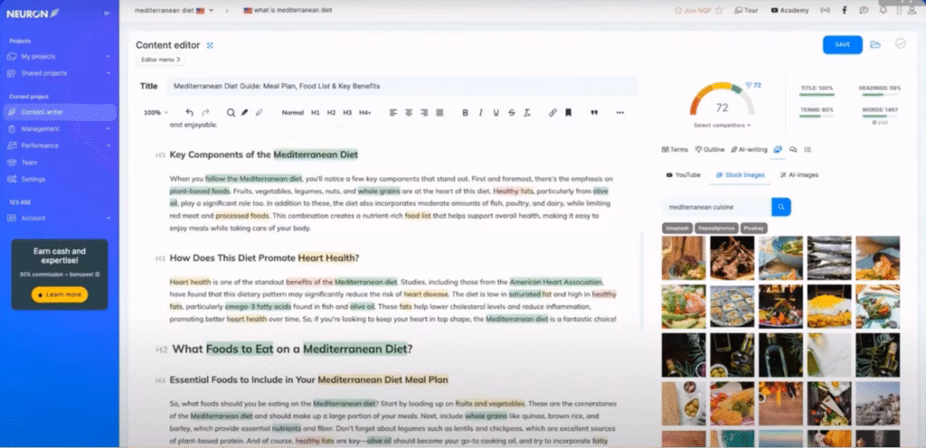 Via NeuronWriter dashboard in neuronwriter