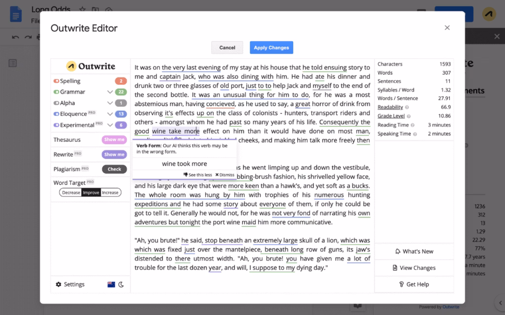 Via Outwrite Outwrite Content Editor Example